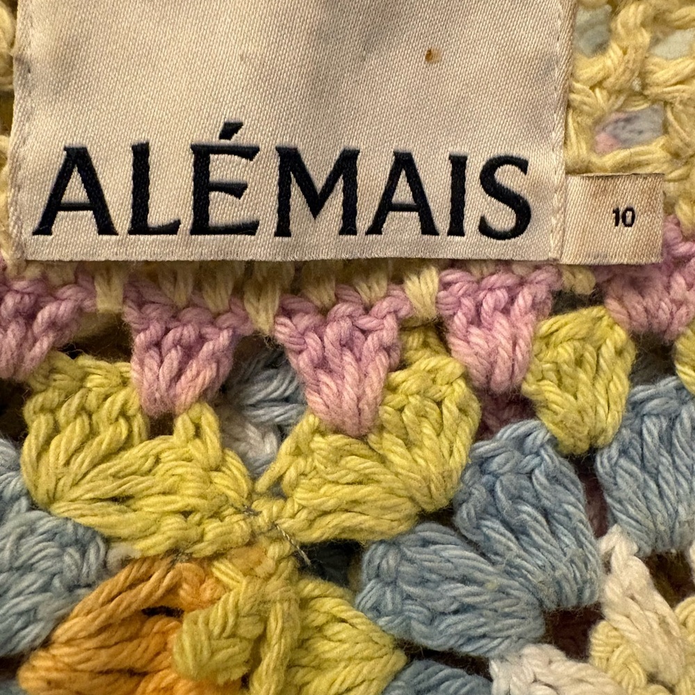 Alemais Patchwork Granny Squares Crochet Midi Dress - Picture 15 of 16